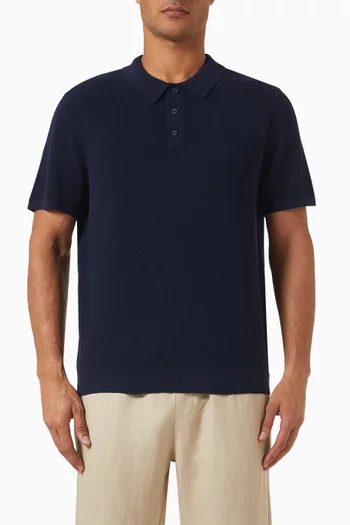 Textured Polo T-shirt in Knit