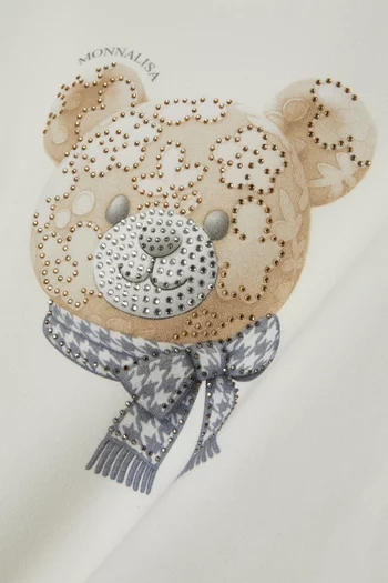 Embellished Teddy-print T-shirt