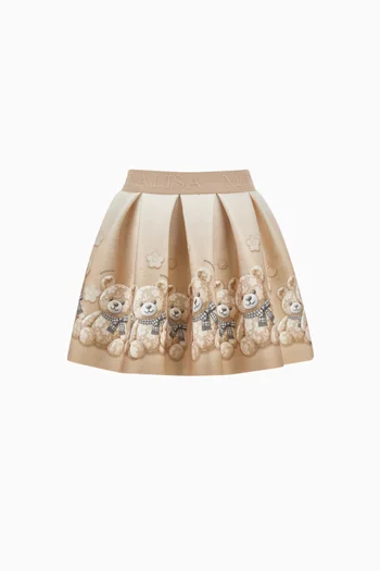 Pleated Teddy Skirt