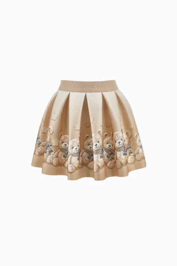 Pleated Teddy Skirt