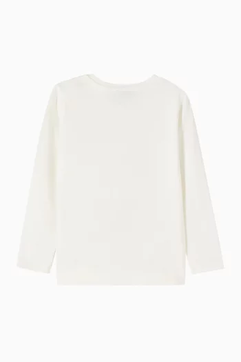 Teddy Bow Printed T-shirt in Cotton