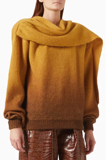 Degrade Scarf Sweater in Mohair