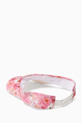 Julietta Floral-print Visor in Cotton