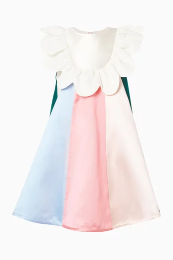 Ruffle Bib Rainbow Dress