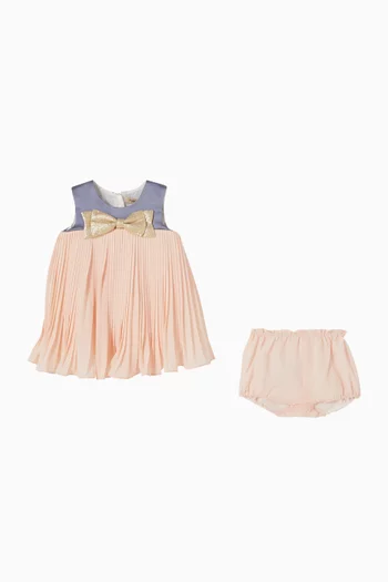 Pleated Trapeze Dress
