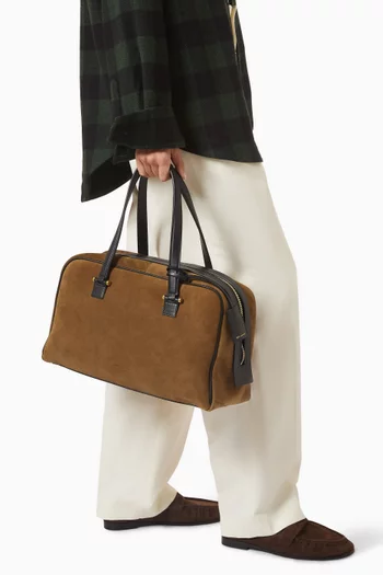Small Georges Bowling Bag in Suede