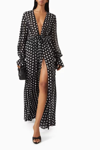 Clementine Polka-dot Beach Cover-up