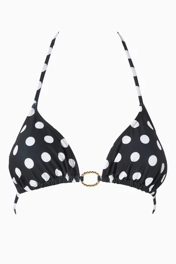 Alex Polka-dot Triangle Bikini Top