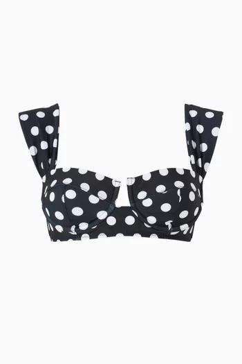 Donna Polka-Dot Bikini Top