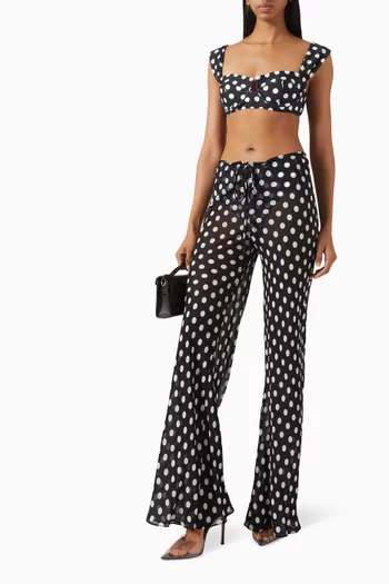 Scarlett Polka-dot Pants in Viscose