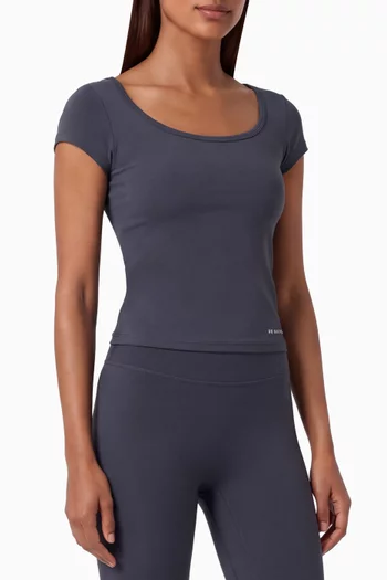 Foundation Scoop-neck Top in Body Luxe