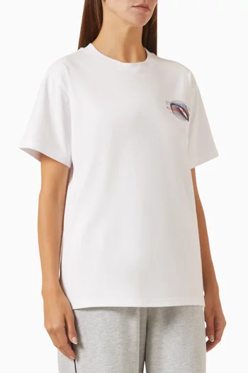 Snap Relaxed-fit T-shirt in Cotton