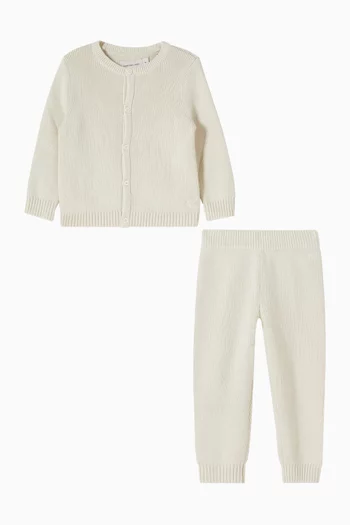 Knitted Cardigan & Pants Set