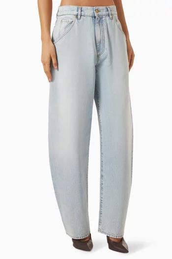 Khris Barrel Leg Jeans in Denim