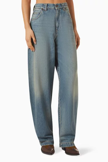 Audrey New Barrel Leg CarpenterJeans in Denim