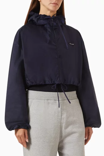 Crop Windbreaker in Technical Fabric