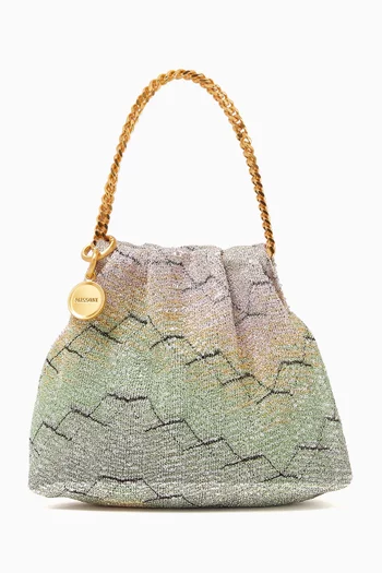 Small Caperdoni Sequin-embellished Pouch in Lamé