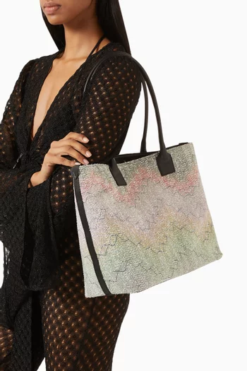 Large Caperdoni Sequin-embellished Tote Bag in Lamé