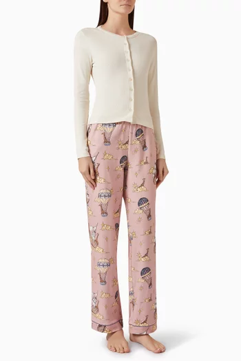 Long Pyjama Set in Organic Cotton Blend