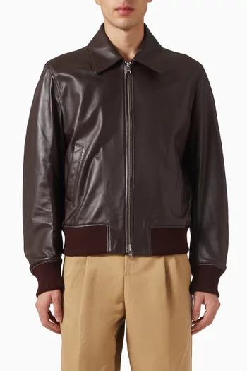 Zipped Jacket in Leather