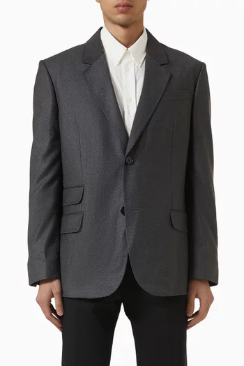 Single-breasted Blazer in Virgin Wool