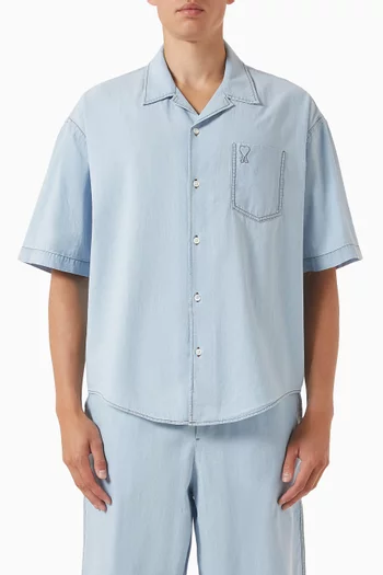Ami de Coeur Boxy Shirt in Cotton Chambray