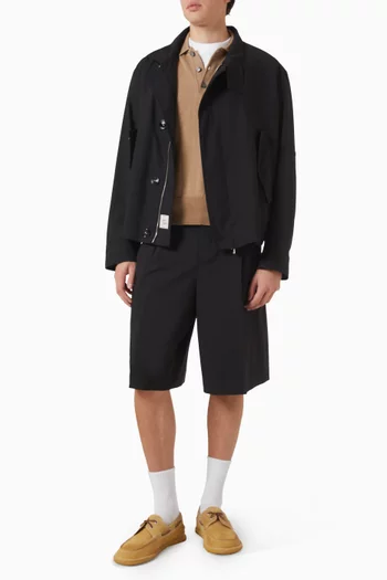 Contrast Logo Polo Sweater in Knit