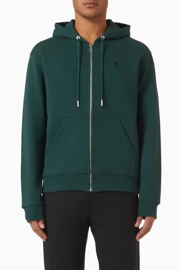 Ami de Coeur Zip Hoodie in Loopback Fleece