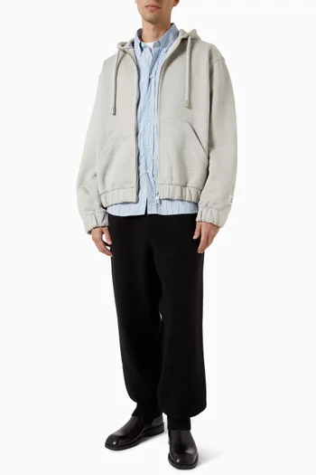 Heritage Label Zip Hoodie in Cotton