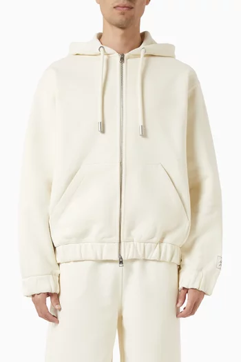 Heritage Label Zip Hoodie in Cotton
