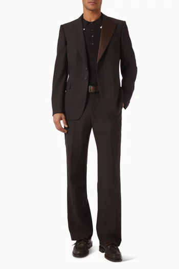 Alto Single-breasted Blazer in Wool-viscose