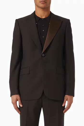Alto Single-breasted Blazer in Wool-viscose