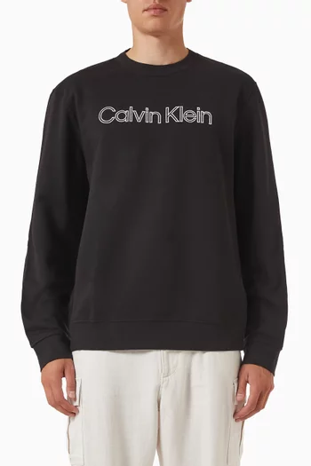 Logo Sweatshirt in Cotton Terry