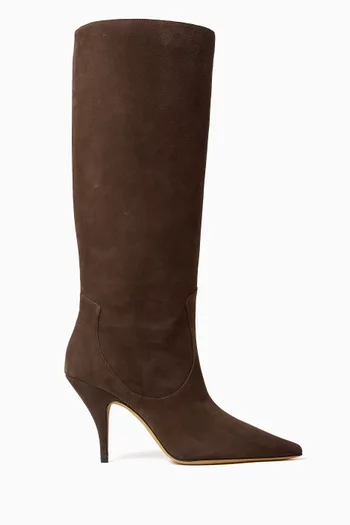 Theresa 100 Knee Boots in Nubuck Leather