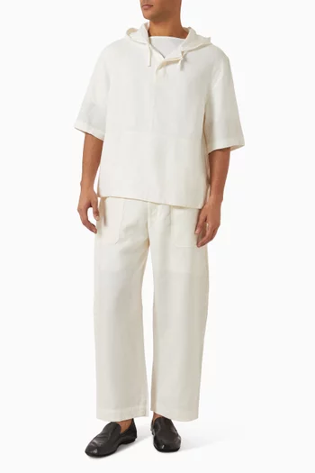 Barrel-leg Pants in Linen