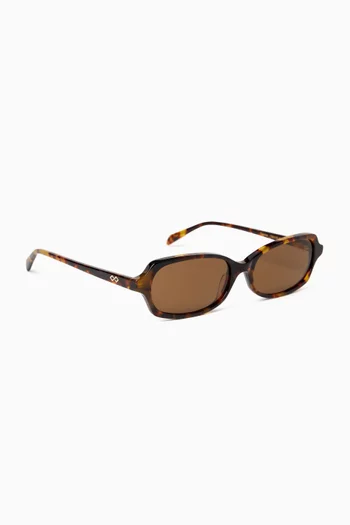 Deema Rectangular Sunglasses in Acetate