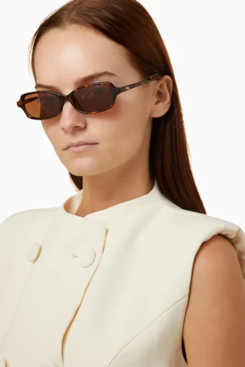 Deema Rectangular Sunglasses in Acetate