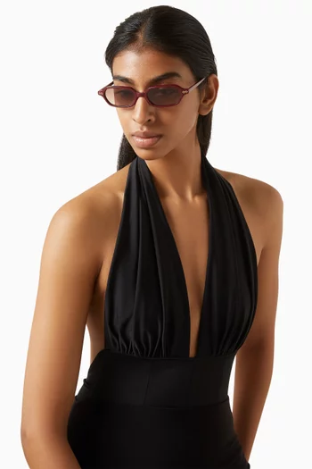 Sara Rectangular Sunglasses in Acetate