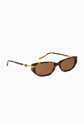 Zoya Rectangular Sunglasses in Acetate