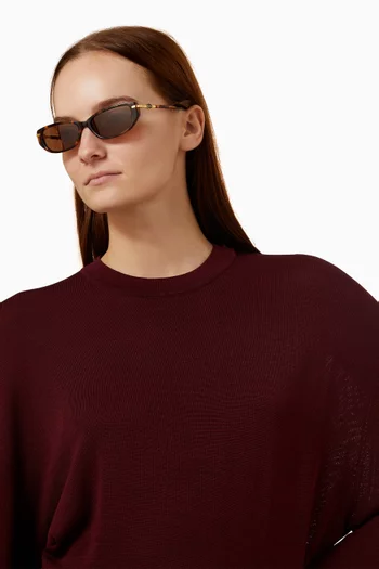 Zoya Rectangular Sunglasses in Acetate