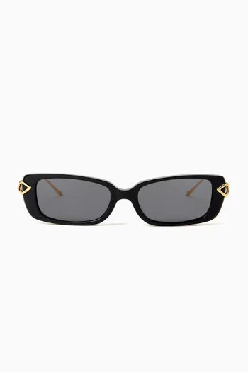 Zina Rectangular Sunglasses in Acetate