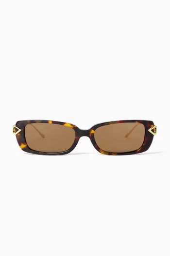 Zina Rectangular Sunglasses in Acetate