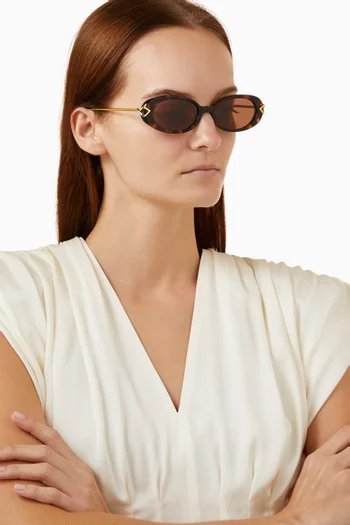 Livi Round Sunglasses in Acetate