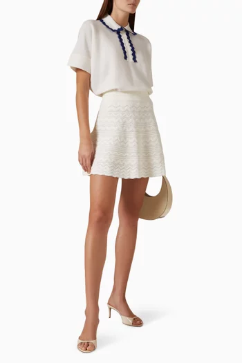 Fiva Zig-zag Mini Skirt in Knit