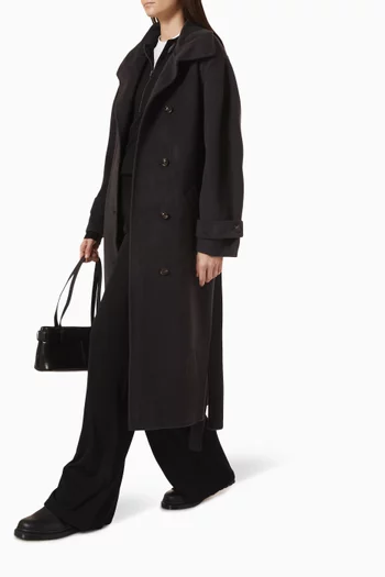 James High-collar Coat in Wool Blend