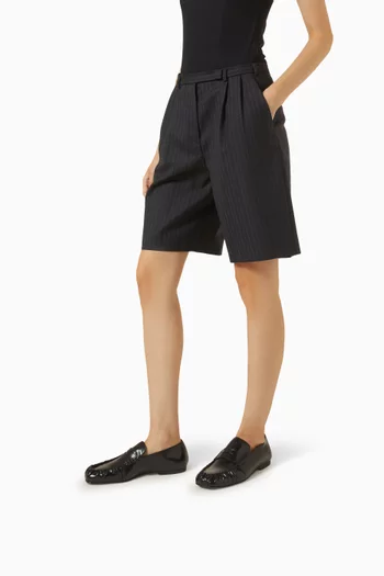 Aven Ruched Loafers in Leather