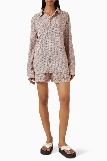 Monogram Shirt in Viscose