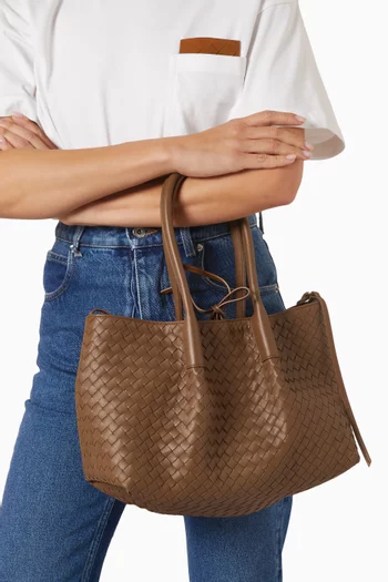 Medium Pinacoteca Tote Bag in Intrecciato Calfskin