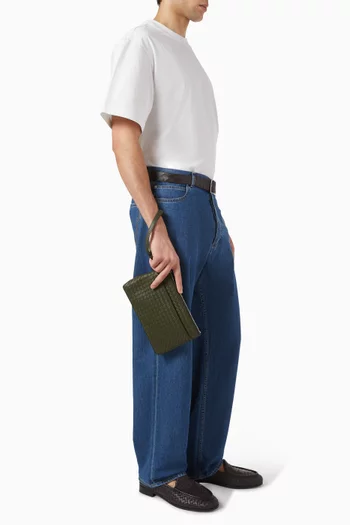Piccolo Prism Pouch in Intrecciato Leather