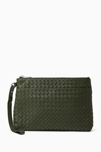 Piccolo Prism Pouch in Intrecciato Leather